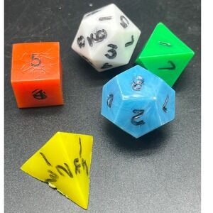 Dungeons and‎ Dragons Holmes Full Set Of Original Dice Holmes TSR D&D